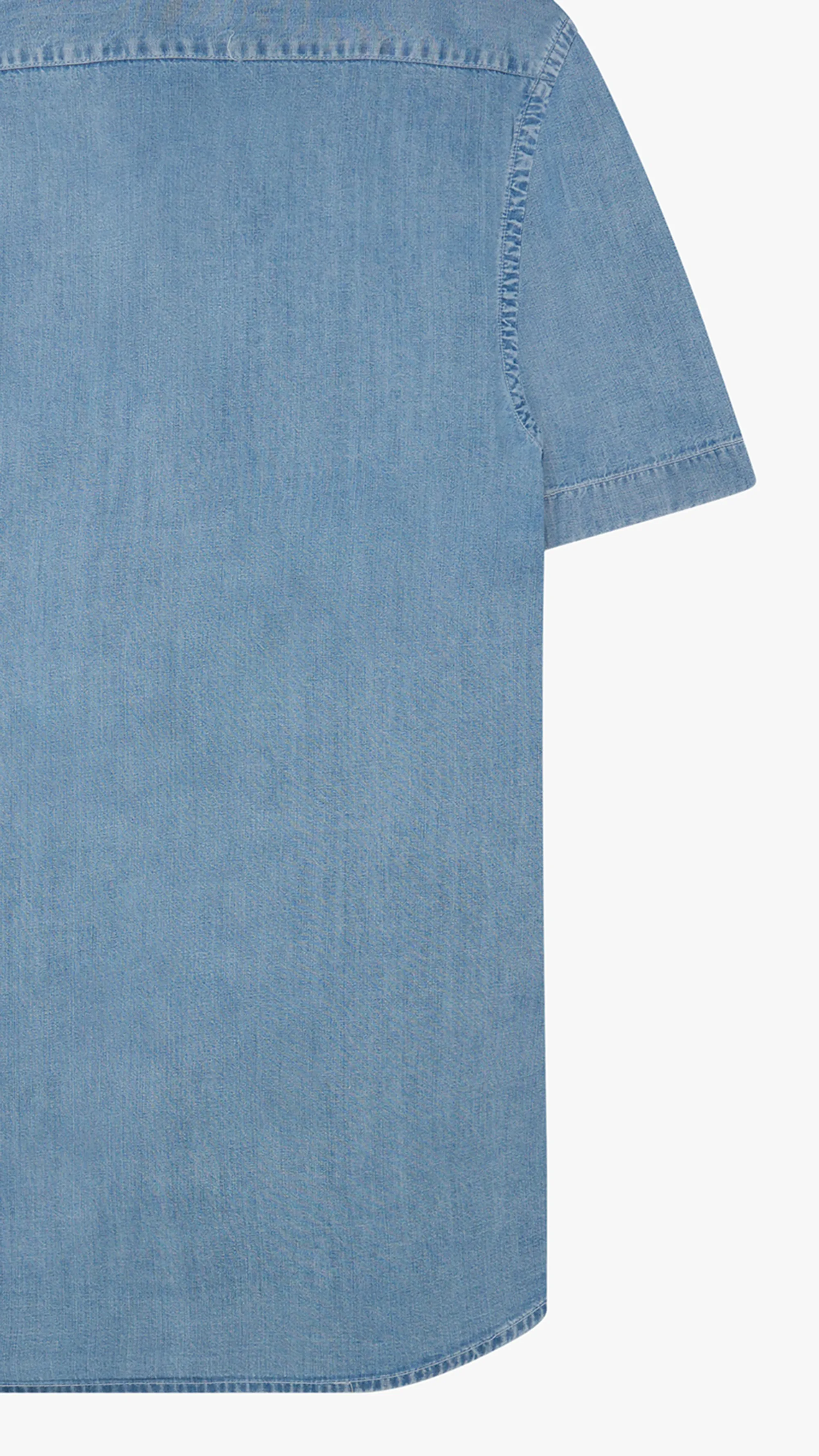 Short Sleeve Tencel Jeans Shirt